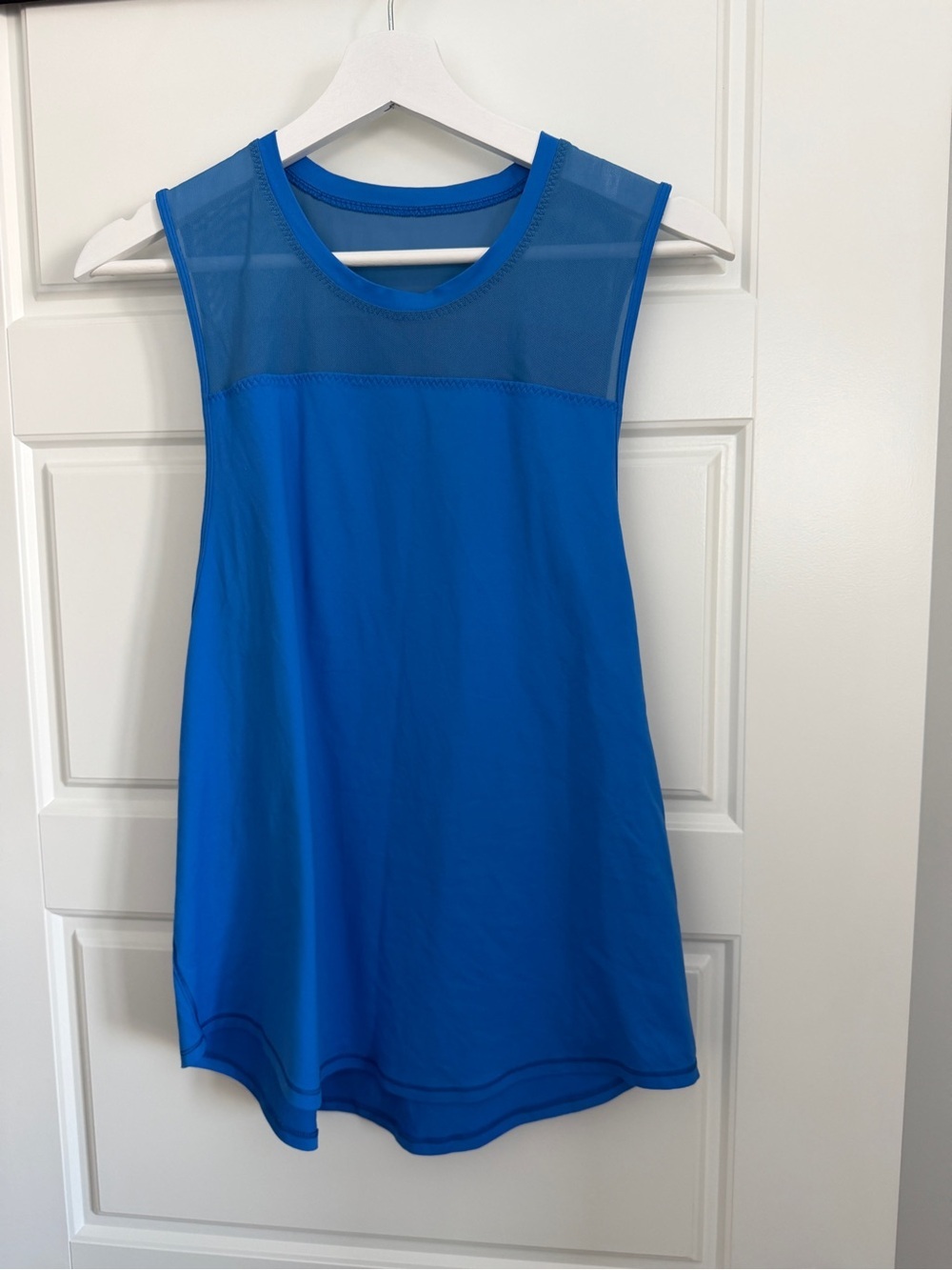 lululemon athletica Blue Mesh Yoke Workout Tank
